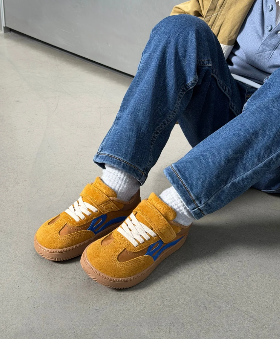 SNEAKERS LEJAN CAMEL/ ELECTRIC BLUE