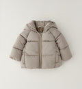 GIUBBOTTINO IMBOTTITO BEIGE CON CAPPUCCIO