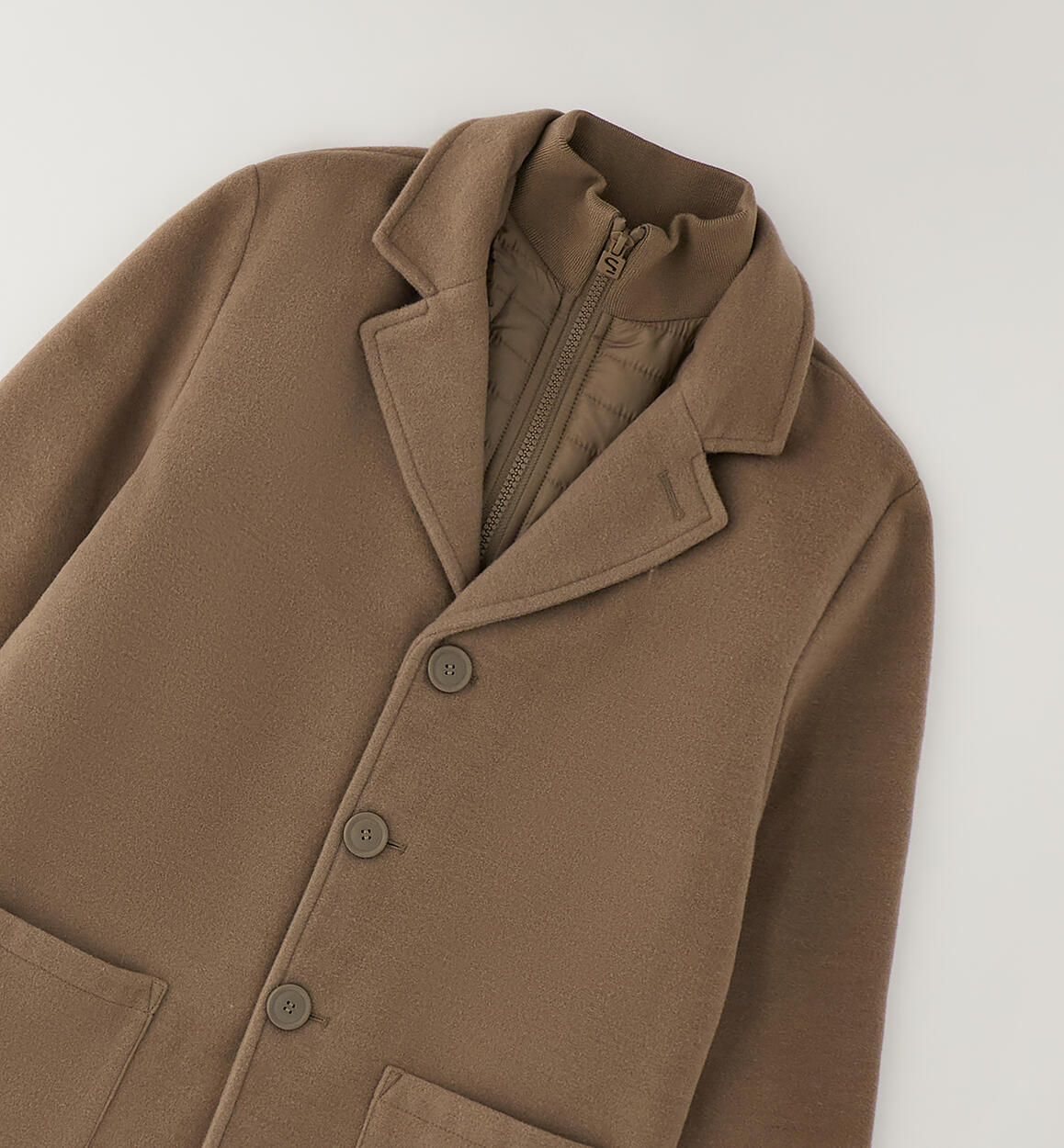 CAPPOTTO IN TESSUTO TERMICO CAMEL