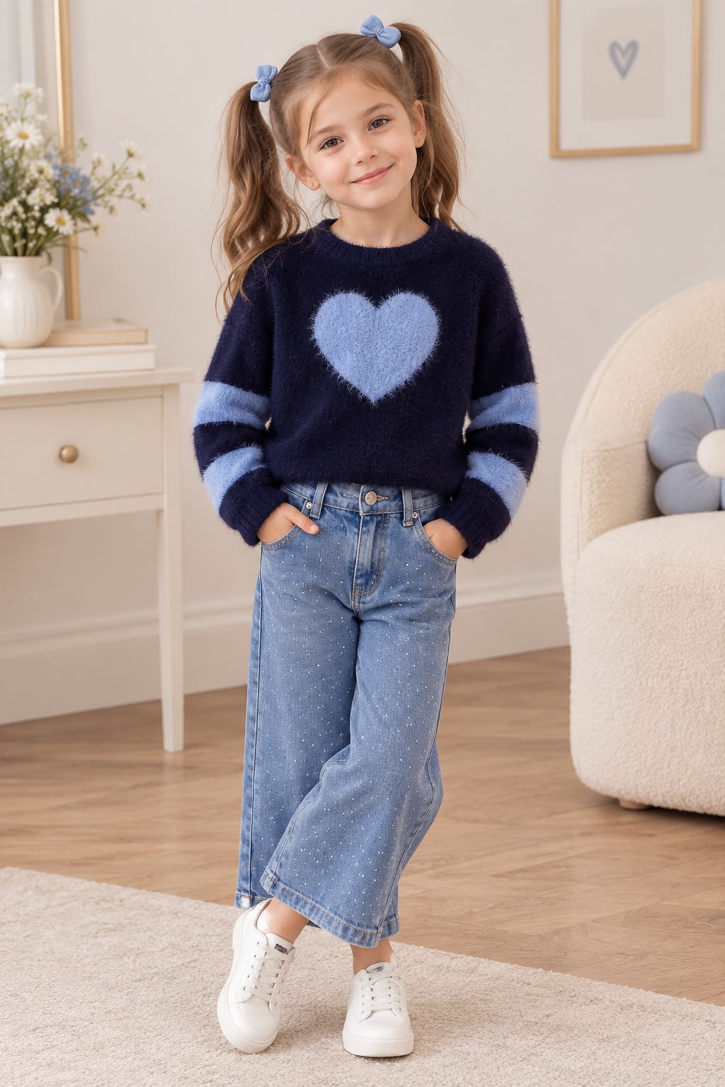 COMPLETO BLU HEART