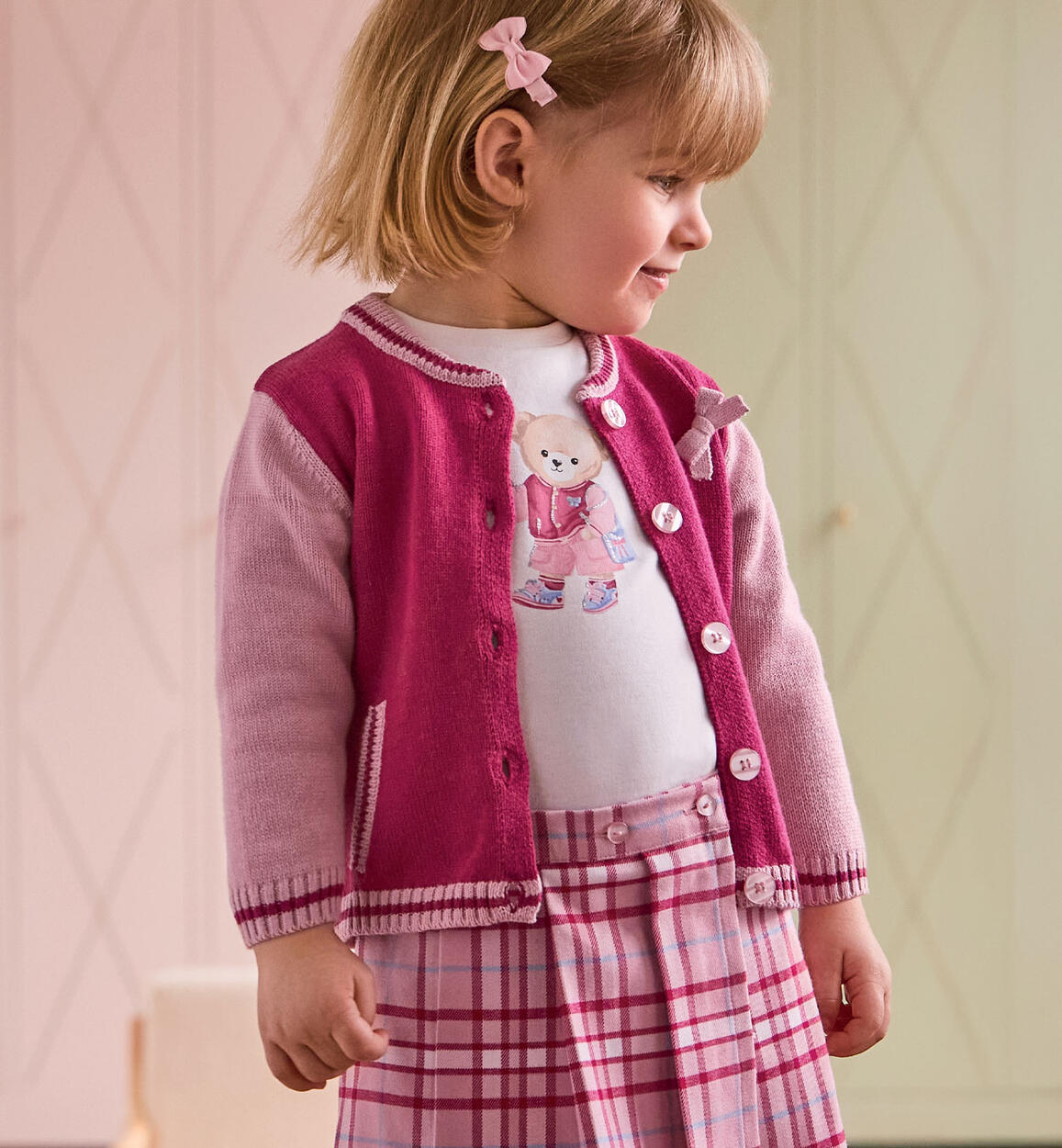 COMPLETO TARTAN ROSA