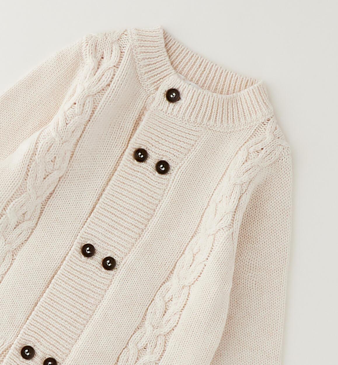 CARDIGAN IN MAGLIA A TRECCE