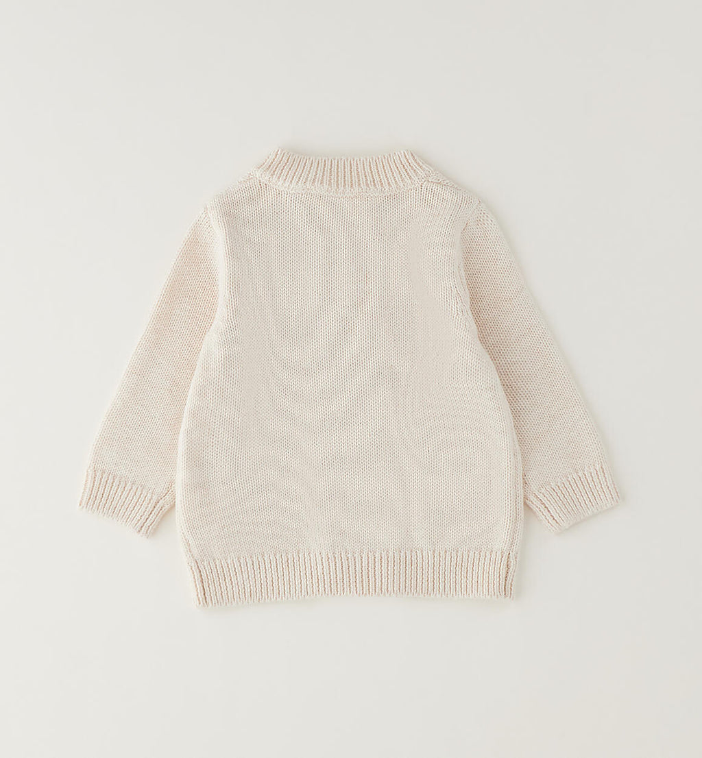 CARDIGAN IN MAGLIA A TRECCE