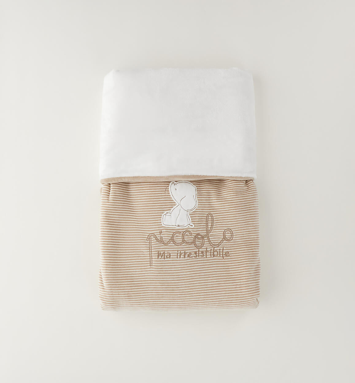 COPERTINA IN PAIL A RIGHE BEIGE