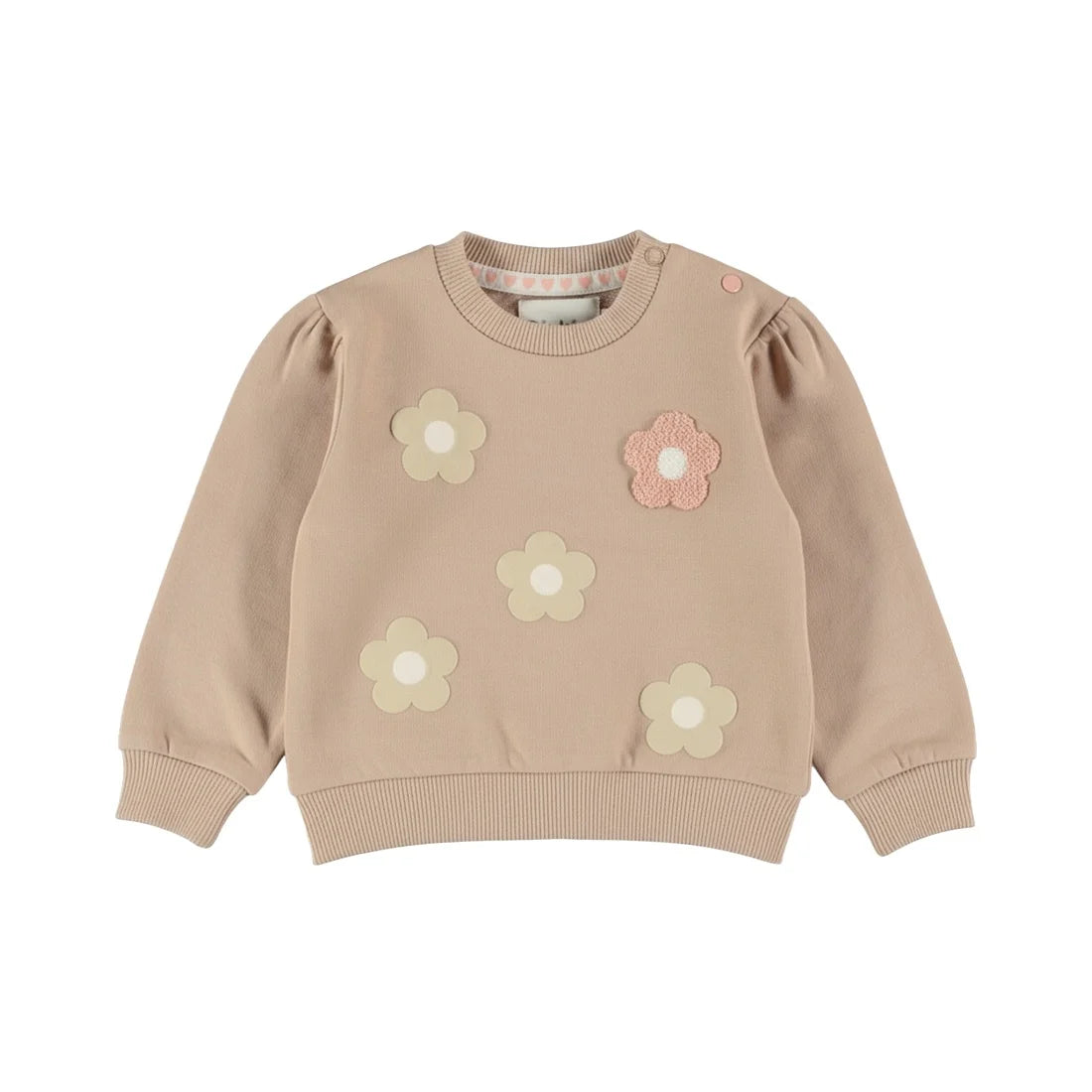 COORDINATO IN TUTA BEIGE A FIORI