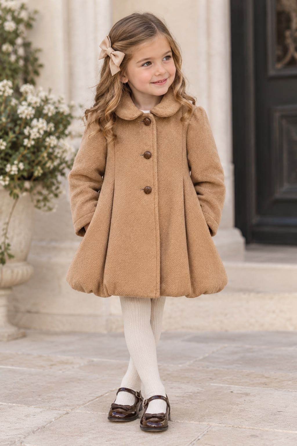 CAPPOTTO BAMBINA CAMMELLO