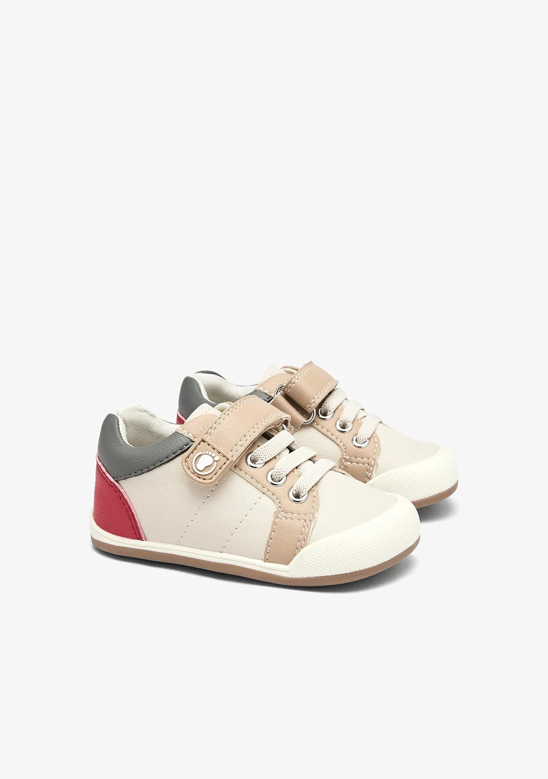 SNEAKERS BAREFOOT BEIGE/ROSSO