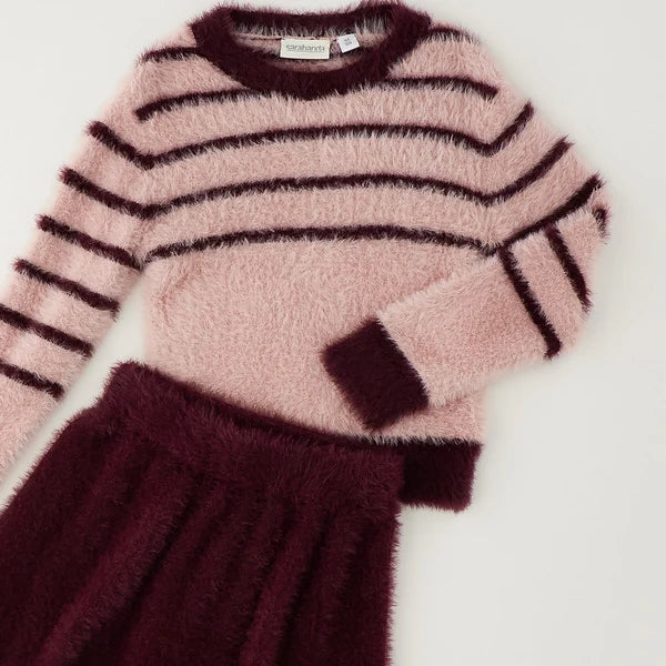 COMPLETINO BAMBINA BORDEAUX/ROSA