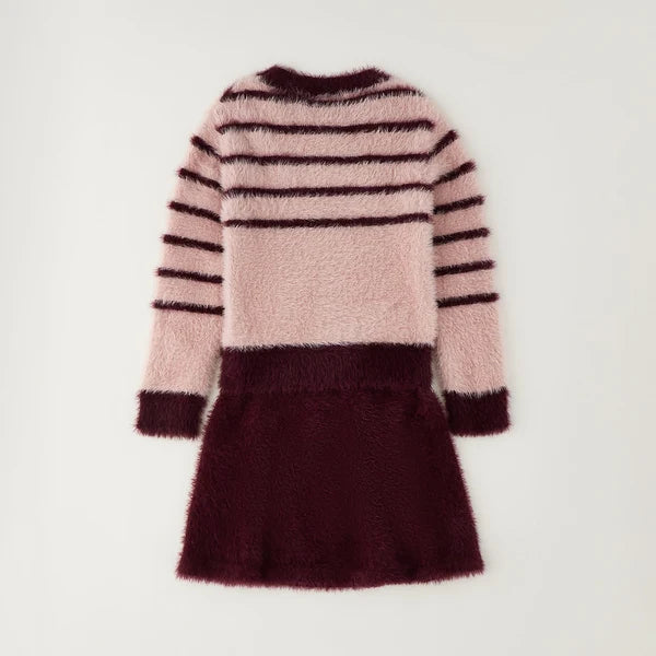 COMPLETINO BAMBINA BORDEAUX/ROSA