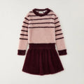 COMPLETINO BAMBINA BORDEAUX/ROSA