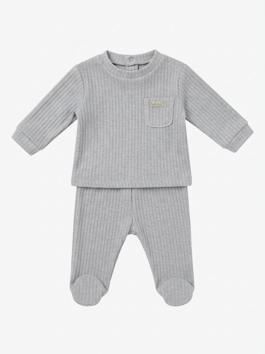 COORDINATO GRIGIO A COSTINE