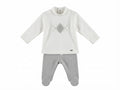 COORDINATO GRIGIO MELANGE ROMBI