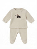COORDINATO IN MAGLIA ECRU' DOG