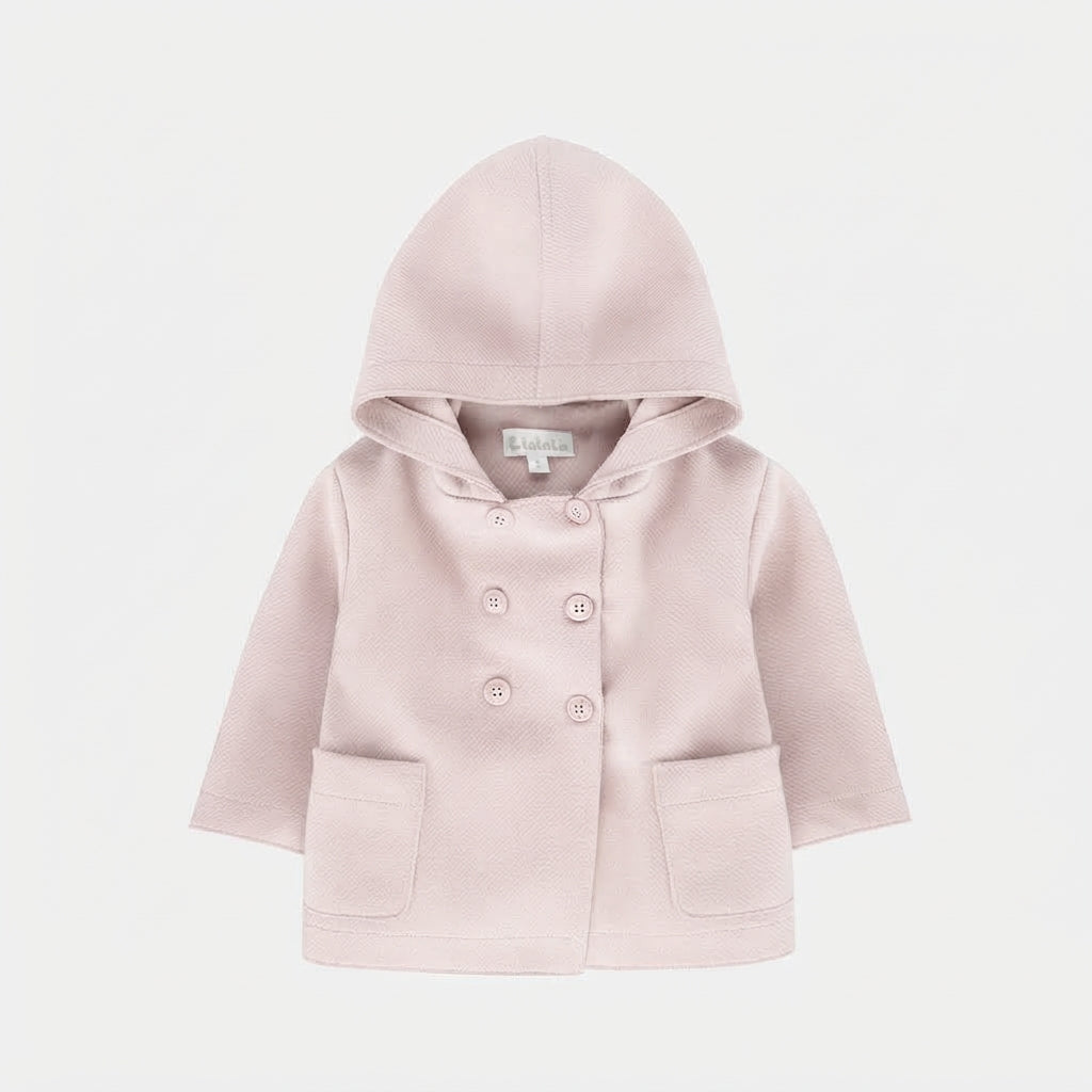 CAPPOTTINO ROSA ANTICO CON CAPPUCCIO