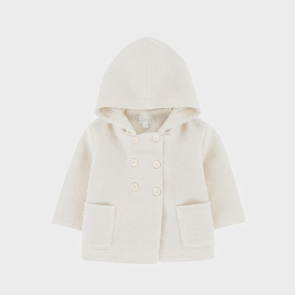 CAPPOTTO BIANCO CON CAPPUCCIO