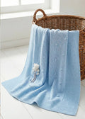 COPERTA IN MAGLIA AZZURRO POLAR