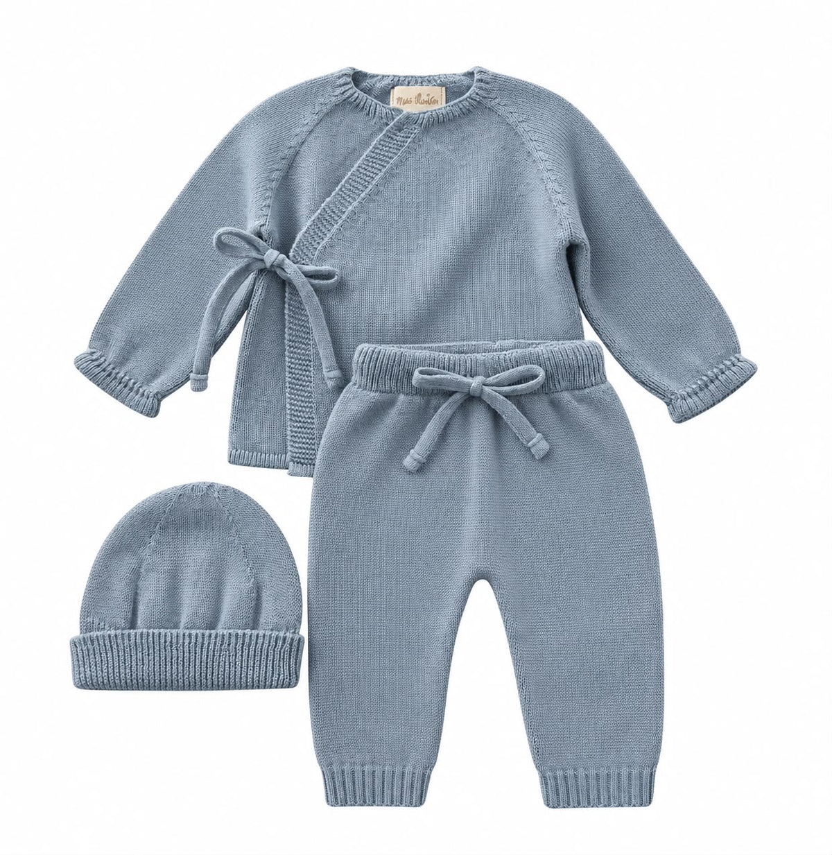COORDINATO IN MAGLIA CHIMONO CON CAPPELLINO