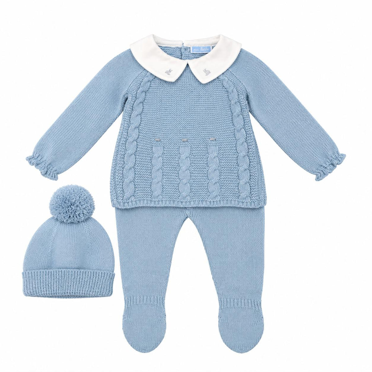 COORDINATO IN MAGLIA POLAR CON COLLETTO IN COTONE
