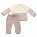 COORDINATO IN MAGLIA NATURE A RIGHE