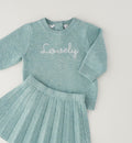COMPLETINO  IN MAGLIA TIFFANY/MELANGE