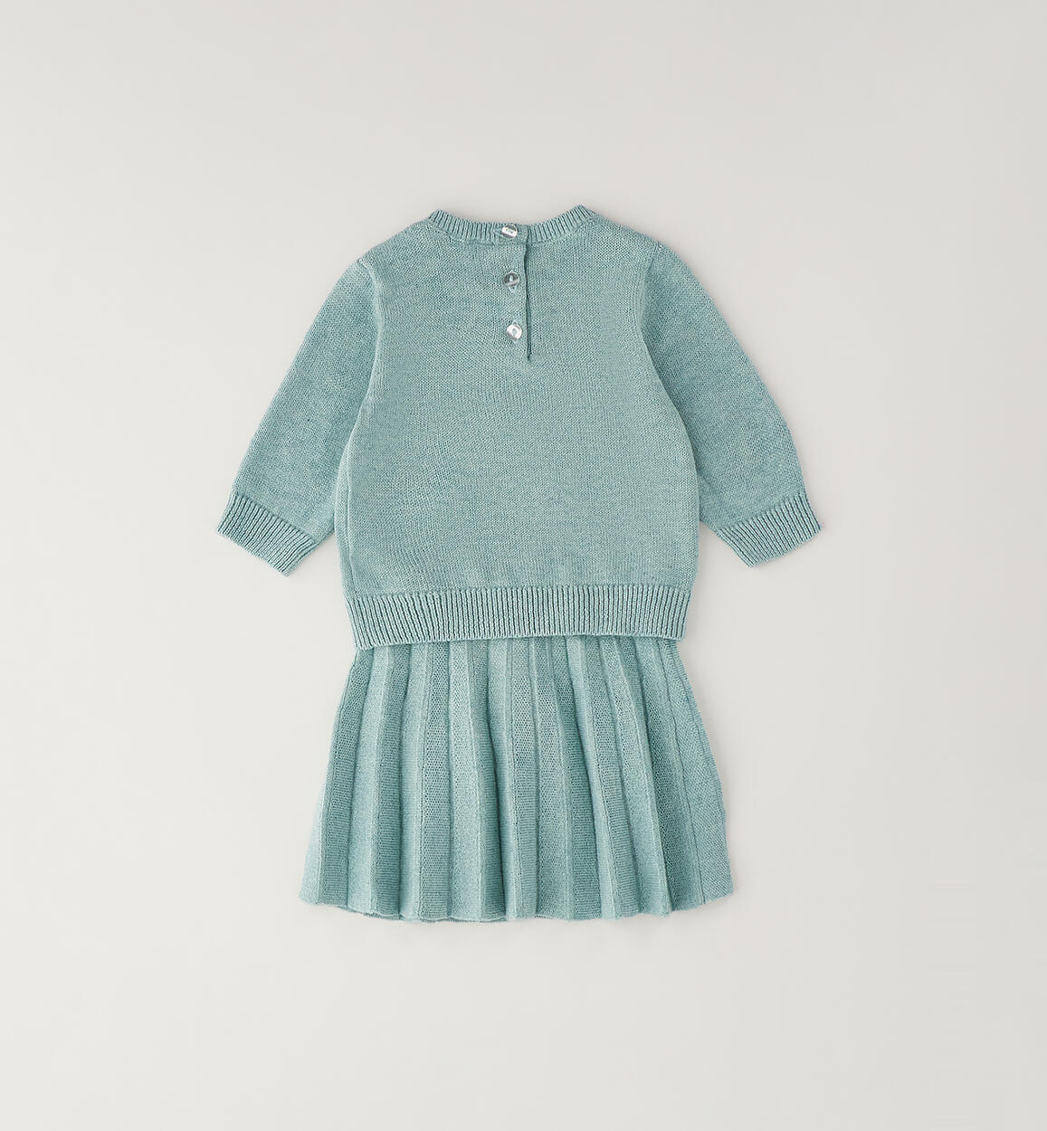 COMPLETINO  IN MAGLIA TIFFANY/MELANGE