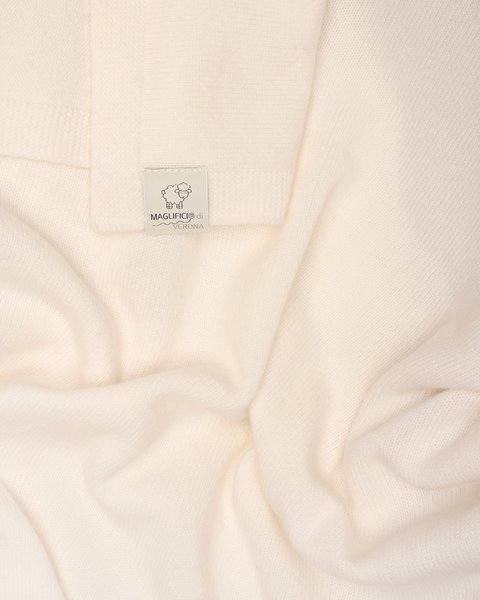COPERTA BASIC LATTE IN PURA LANA