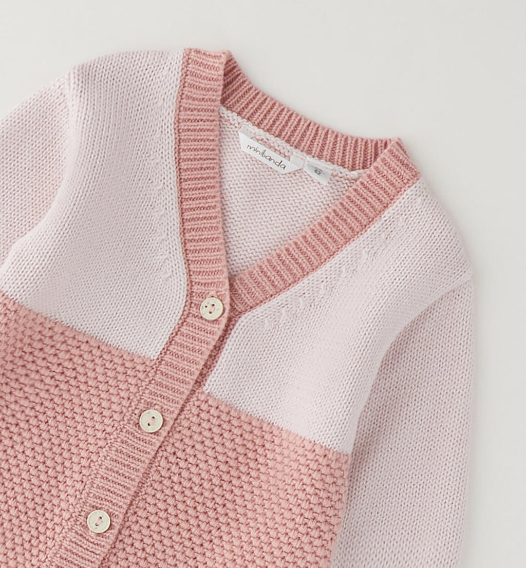 CARDIGAN IN MAGLIA ROSA
