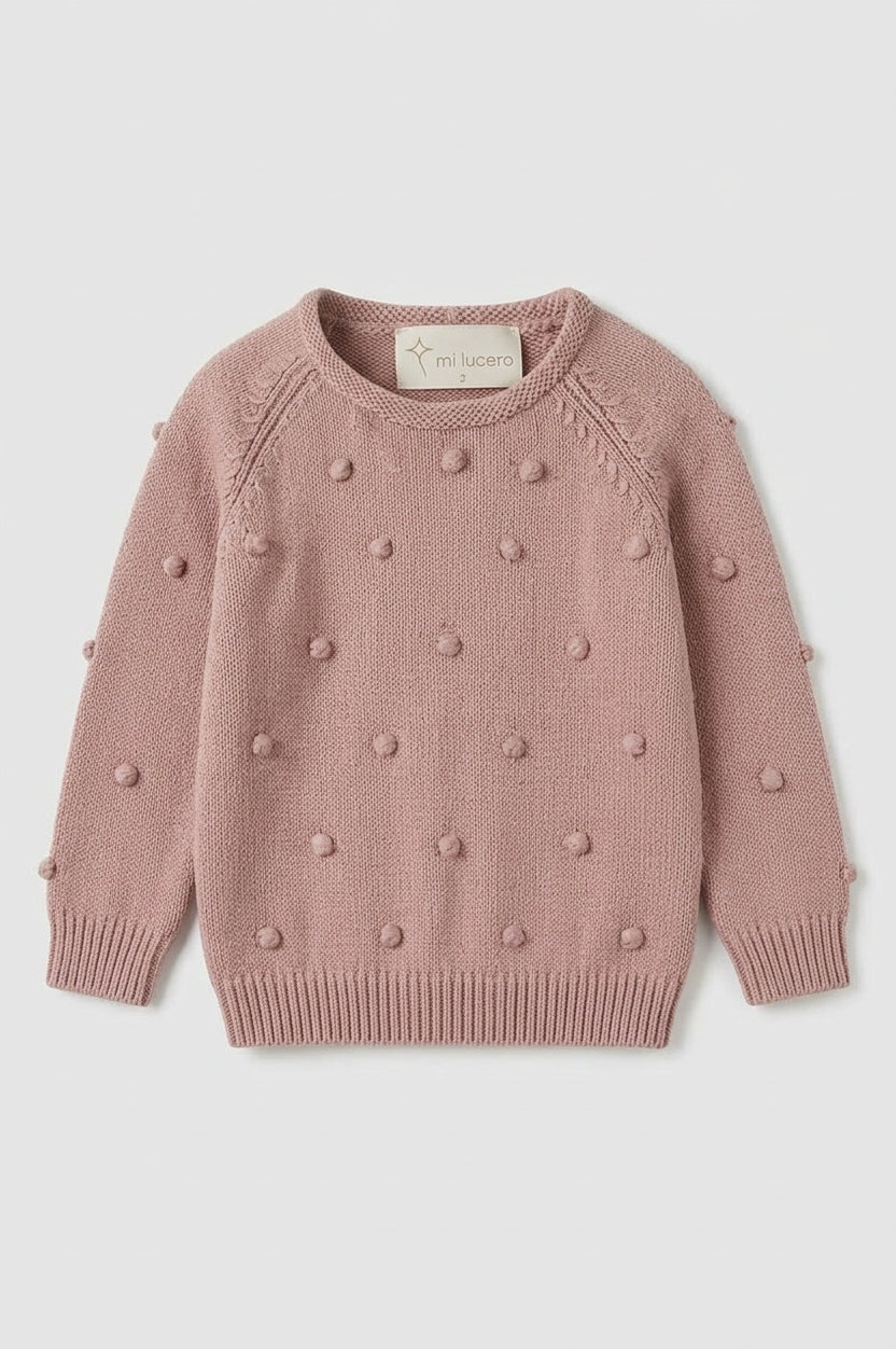 MAGLIONCINO IN LANA MERINO NOCCIOLINE ROSA