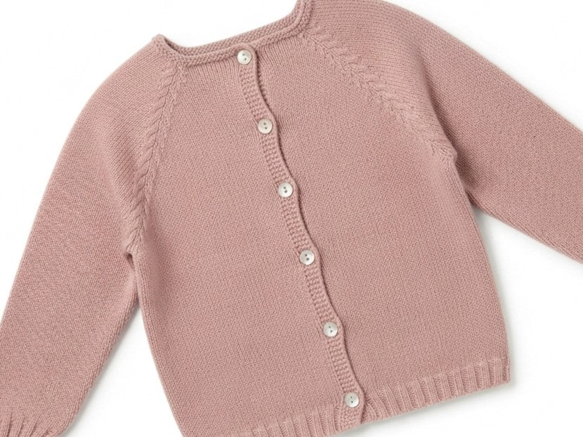 MAGLIONCINO IN LANA MERINO NOCCIOLINE ROSA