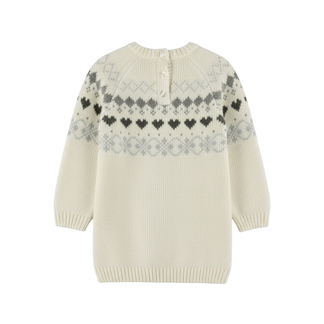 MAXI PULL JAQUARD LATTE/GREY