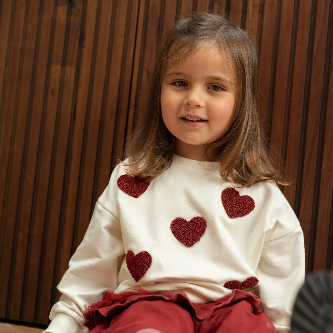COMPLETINO CON GONNELLINA ROSSA CUORE
