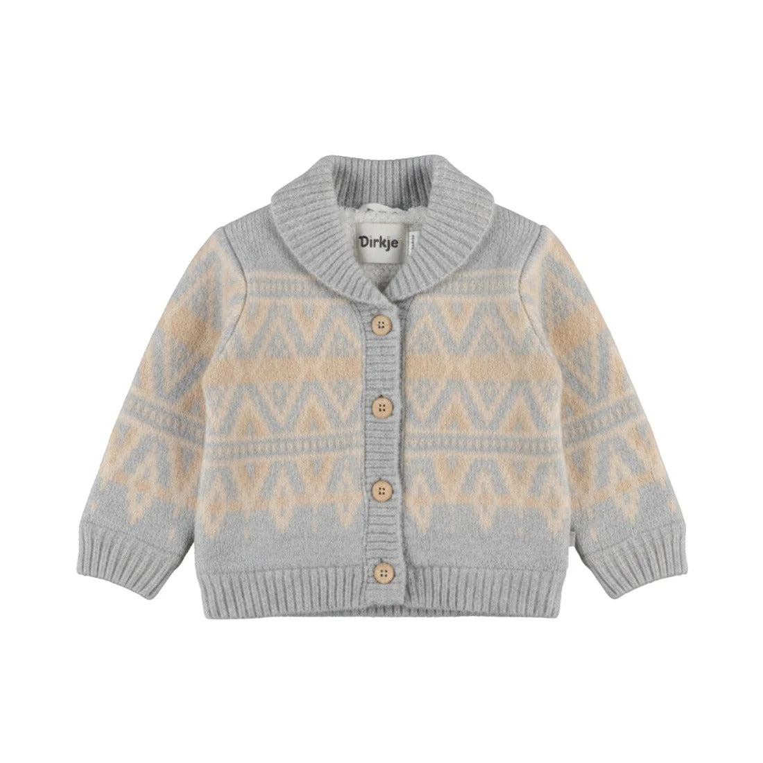 GIACCONE CARDIGAN IMBOTTITO GREY/SAND