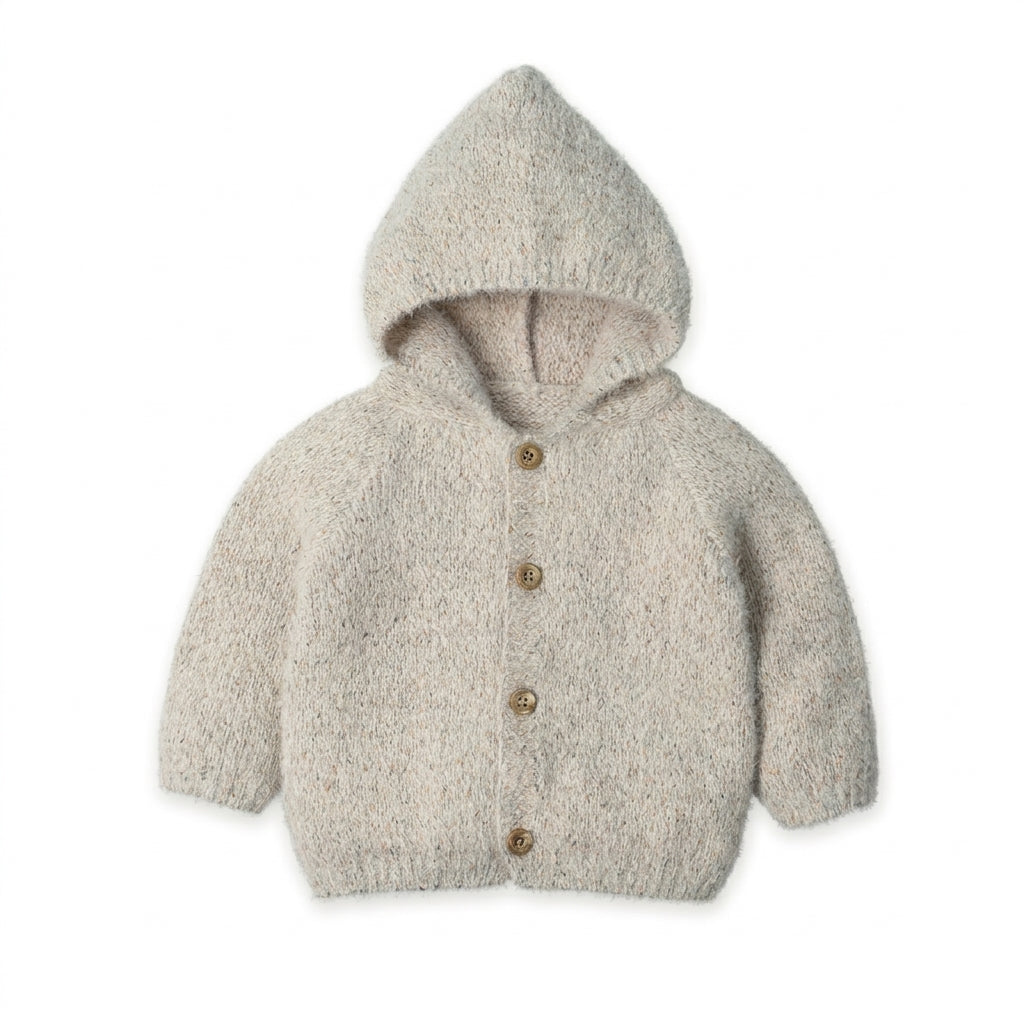 CARDIGAN CON CAPPUCCIO AVELLANA